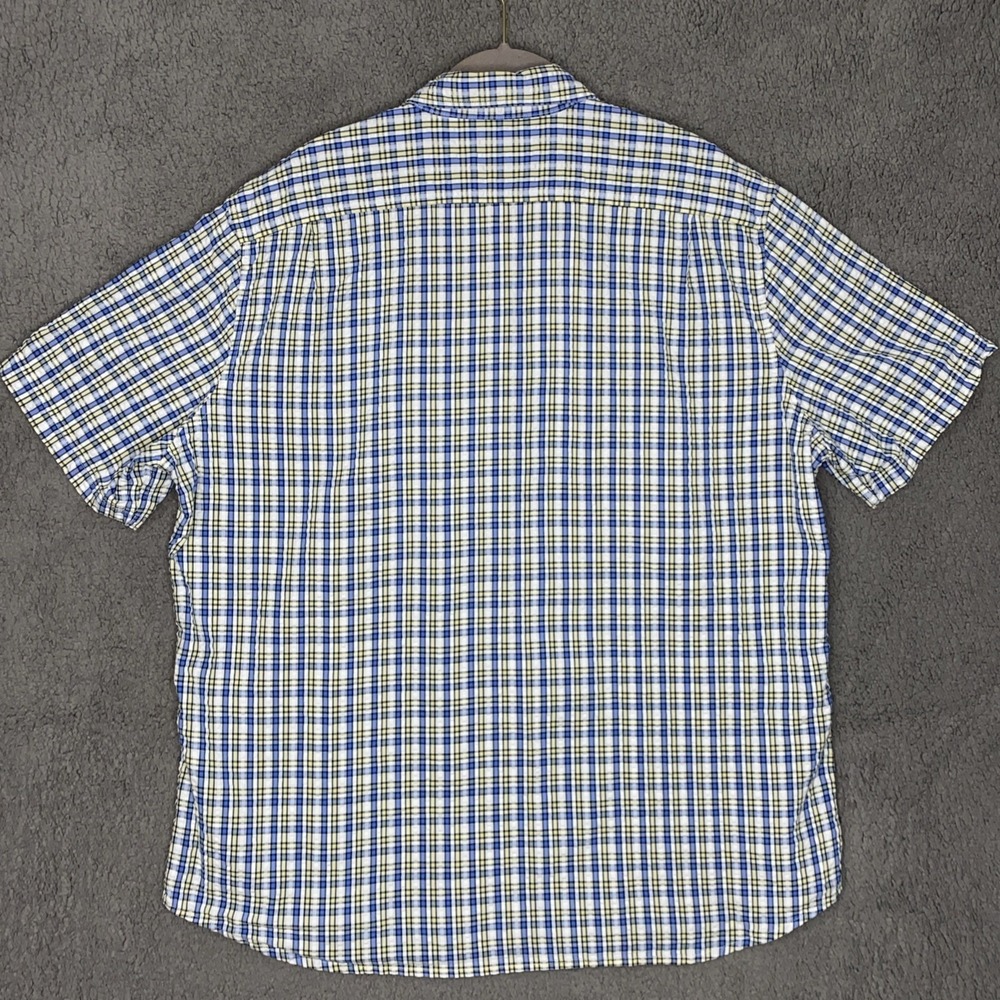 LL Bean Seersucker Plaid (Green, Blue) Organic XL Shirt (Bundle 2) - Picture 5 of 13